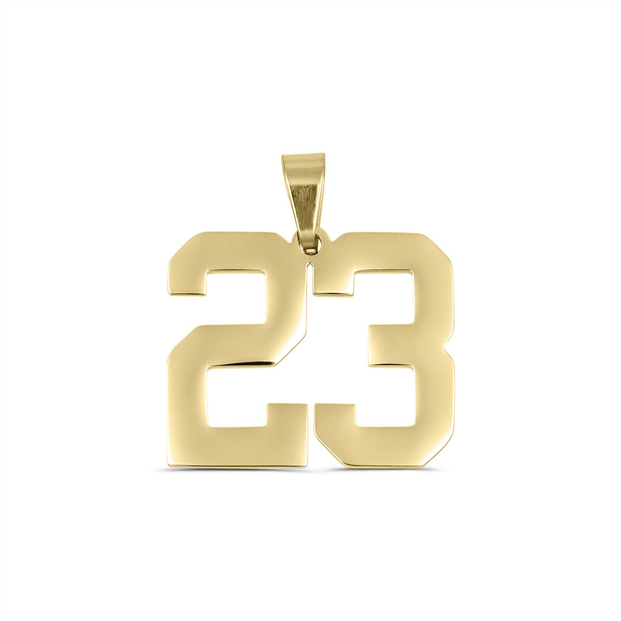 WJW – wholesale Individual charm/pendant – 18K Gold Sport Number Pendant23