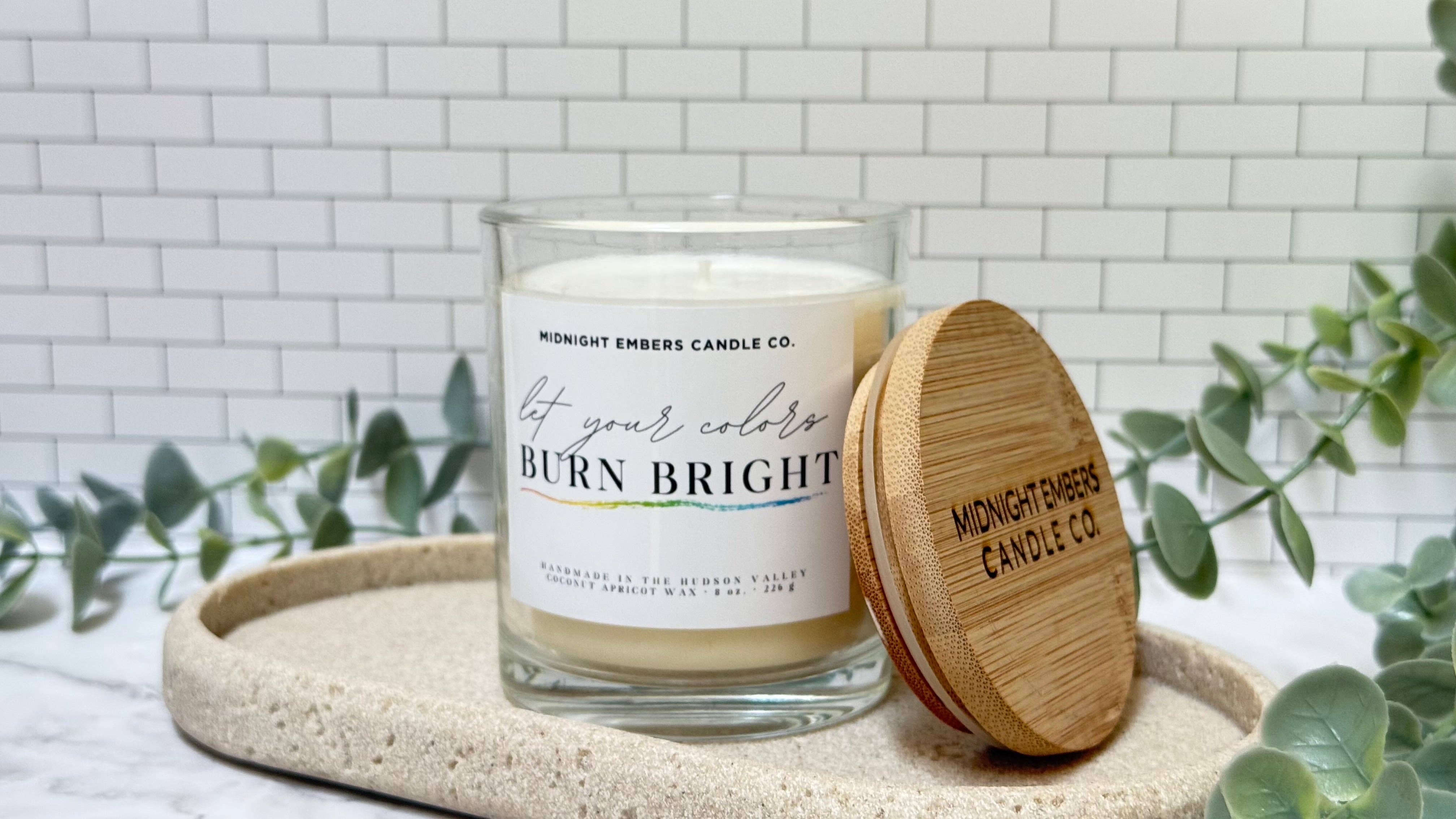 Midnight Embers Candle Co. - Wholesale Jar/Filled Candle - Let Your Colors Burn Bright Candle1