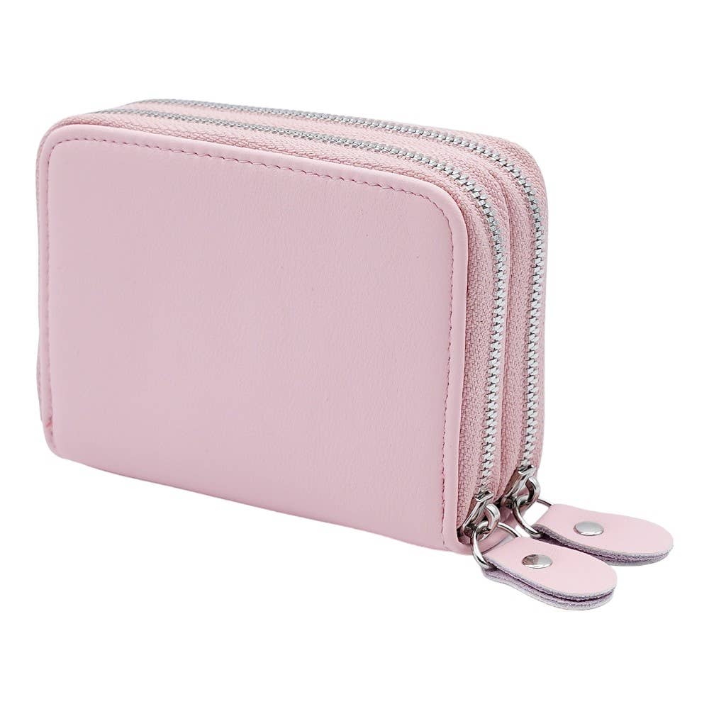 American Leather Goods - Wholesale Wallet - Women's - Leather Credit Card Holder with Zipper, Wallet for Women18