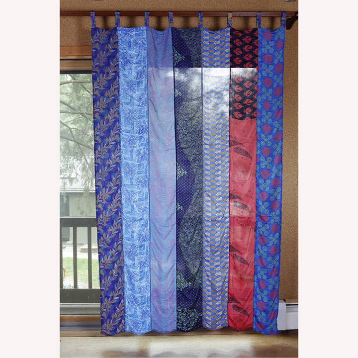 Sunshine Joy - Wholesale Curtain - Assorted Sari Patchwork Curtains 54 x 86 Inches