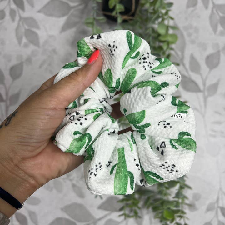 Cactus Oversized Bullet Scrunchie for wholesale by createdbyMishka