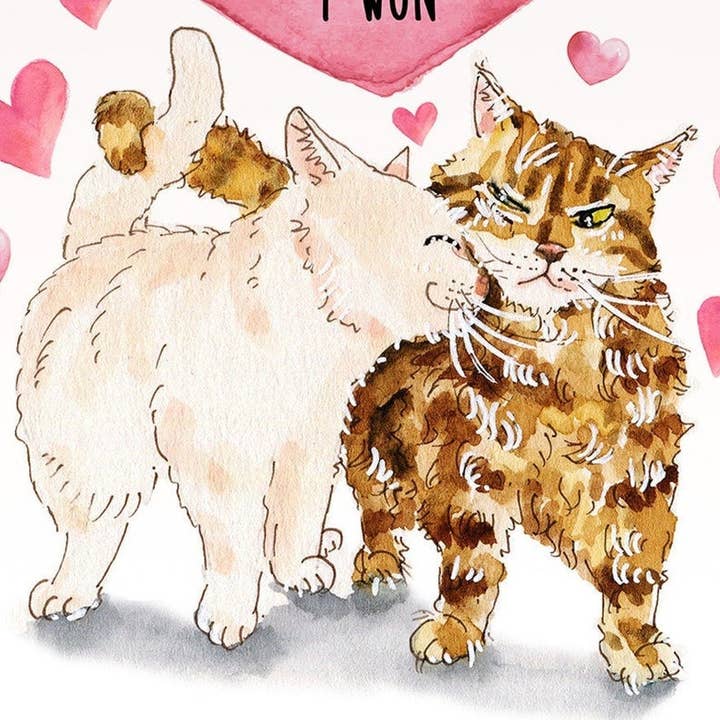 Liyana Studio - Vendita all'ingrosso Biglietti di auguri per anniversario - Love Argent Cats — Biglietto di anniversario divertente1