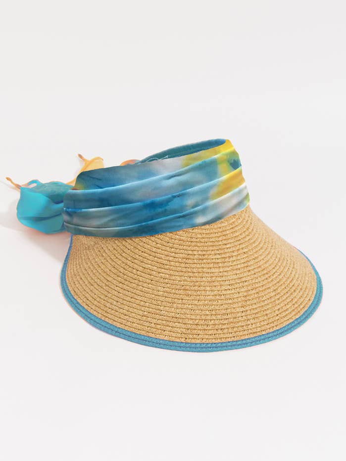 Visiera Misha - Naturale/Turchese per la vendita all'ingrosso da parte di Pia Rossini Ltd