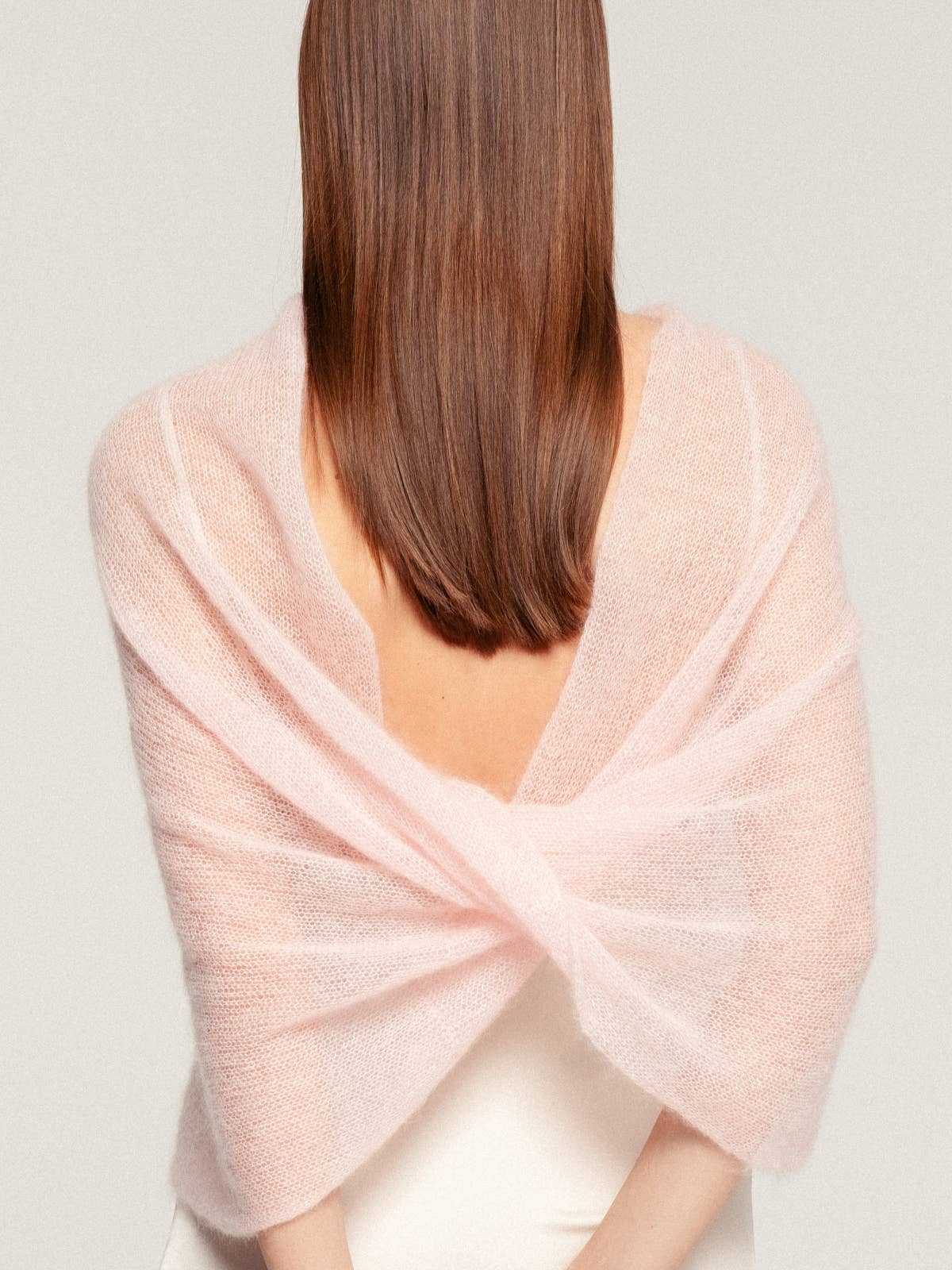 WOOL HOUSE - Wholesale Wrap - Women's - Mohair Wrap Modern Wedding Shrug / EMMA17