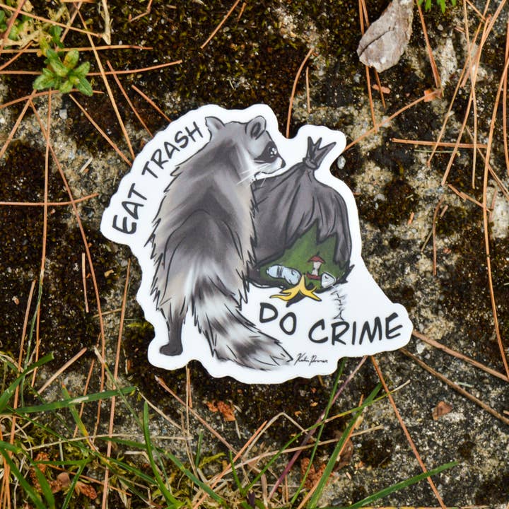 Heartwood Collective - Wholesale Sticker - Eat Trash Do Crime Sticker1