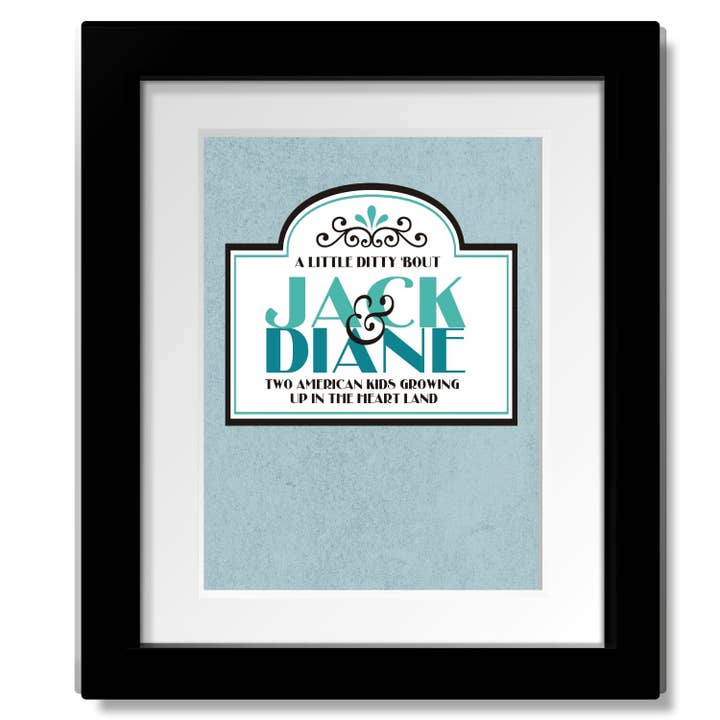 Jack and Diane by John Mellencamp - Song Lyric Classic Rock for wholesale by Song Lyrics Art