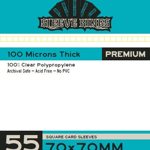 Mayday Games – Jogo de cartas por atacado – Capas de cartão quadradas SK premium (70 x 70 mm) - pacote com 55, 100 mícrons2