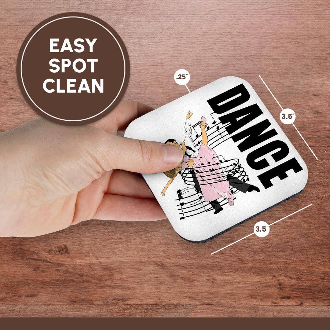 3dRose - Vendita all'ingrosso Sottobicchiere - 3dRose, Partner di danza che ballano avvolti nella musica, per l'amore della danza., Sottobicchiere13