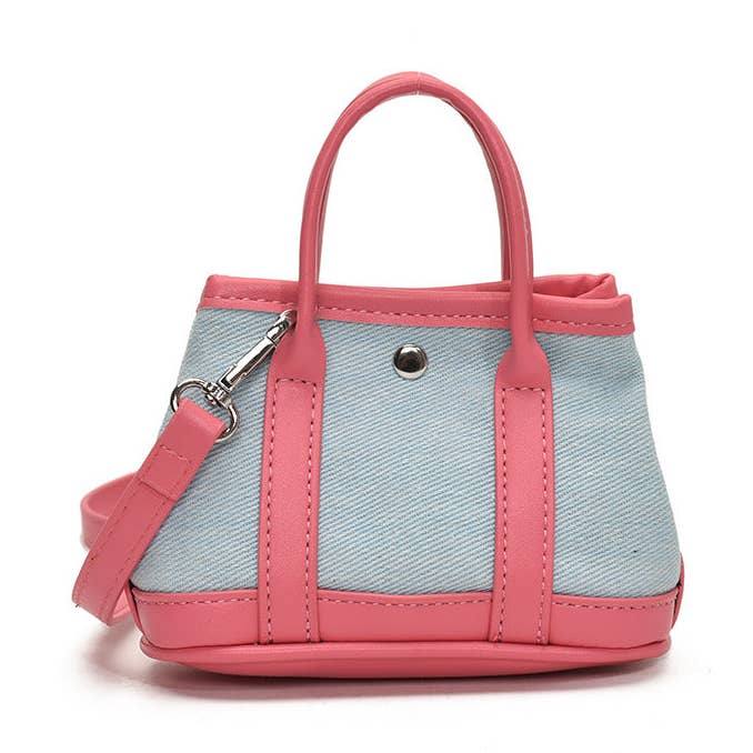 Fashion bucket bag contrast color mini crossbody bag for wholesale by Little Trendy