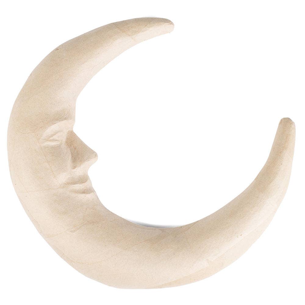 Factory Direct Craft - Vendita all'ingrosso Decorazioni da tavolo - Luna a Mezzaluna in Cartapesta Preconfezionata - 16" L x 12" P3