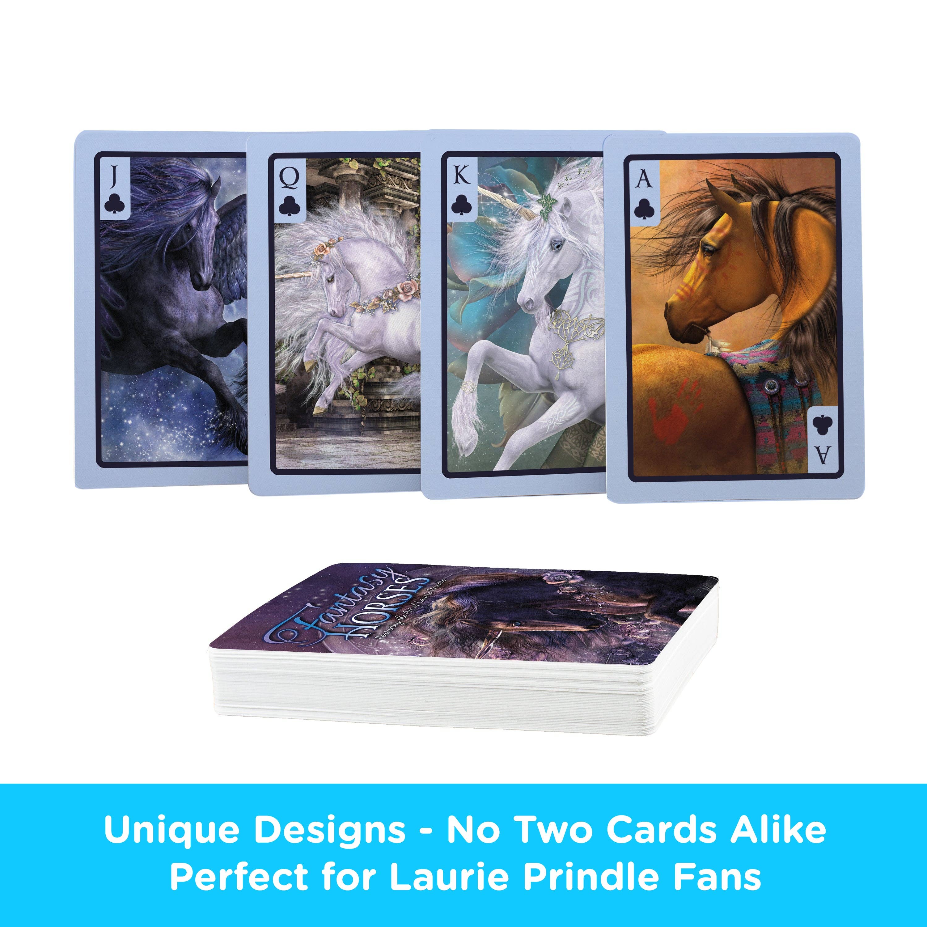 AQUARIUS, GAMAGO, ICUP, & ROCK SAWS by NMR Brands - Wholesale Playing Cards - Laurie Prindle - Fantasy Horses Playing Cards2