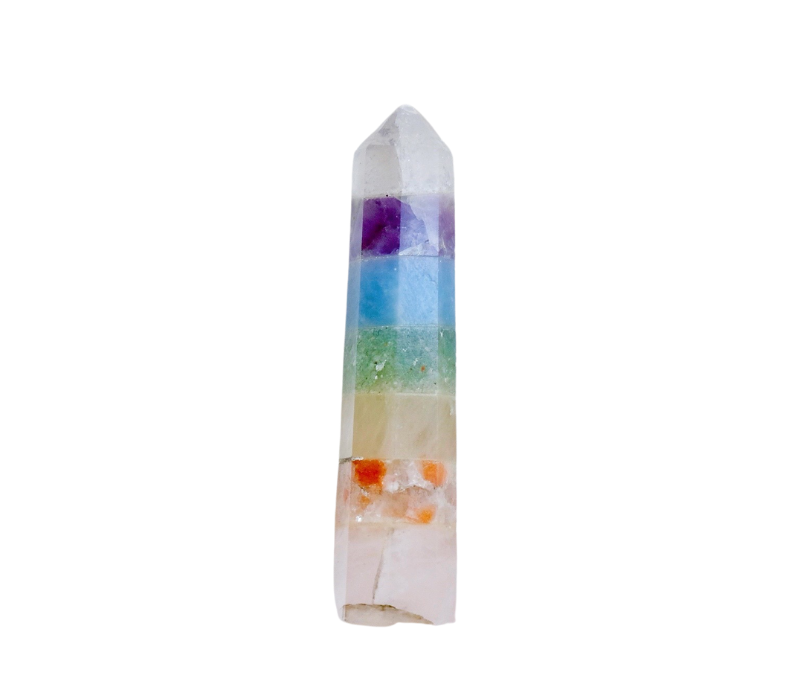 Goddess Provisions - Wholesale Spiritual Stone/Crystal - Pastel Rainbow Chakra Wand - crystal, obelisk, altar tool11