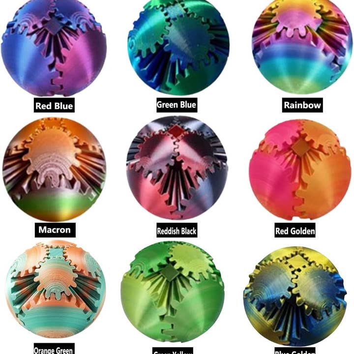 VIGOR - Wholesale Fidget Toy - Kids - Sensory Toys 3D Printed Gear Ball Fidget Spinners Spin Ball1