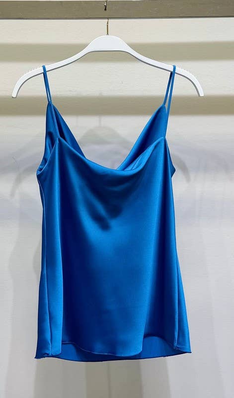 VENTI6 - Vente Chemise – femme - CAMISOLE À BRETELLES SPAGHETTI ET CAPUCHE (9861 SOLID)9