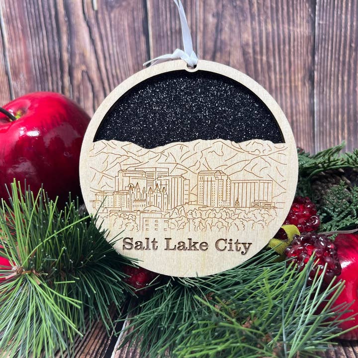 Salt Lake City Skyline Ornament for wholesale by Joseph's Workshop