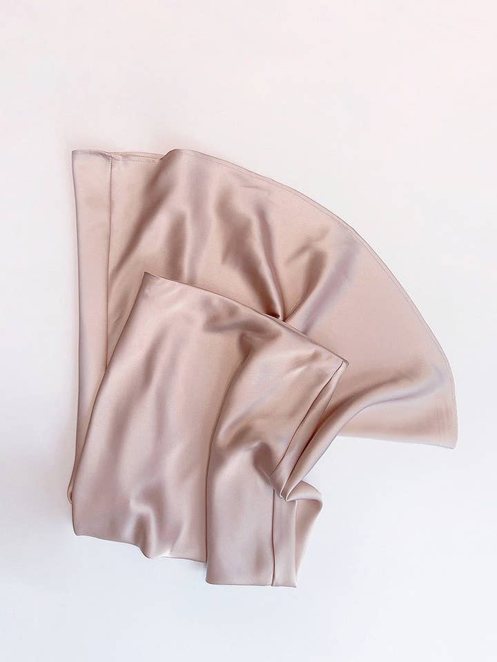 coffee Sateen Maxi Skirt with Elastic Waistband and invisible zipper ( Coffee) for wholesale on Faire8