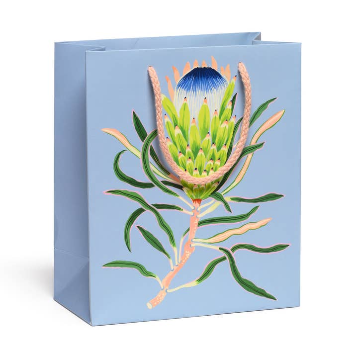 Wild Protea medium gift bag for wholesale by Red Cap Cards