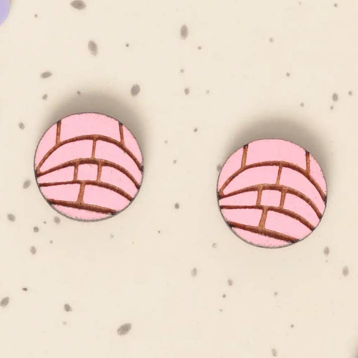 Pink Concha Stud Earrings for wholesale by Le Chic Miami