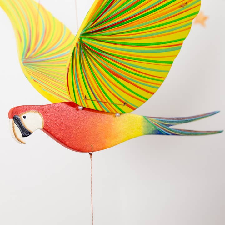 Tulia's Artisan Gallery - Wholesale Mobile - Parrot Macaw Flying Bird Mobile3
