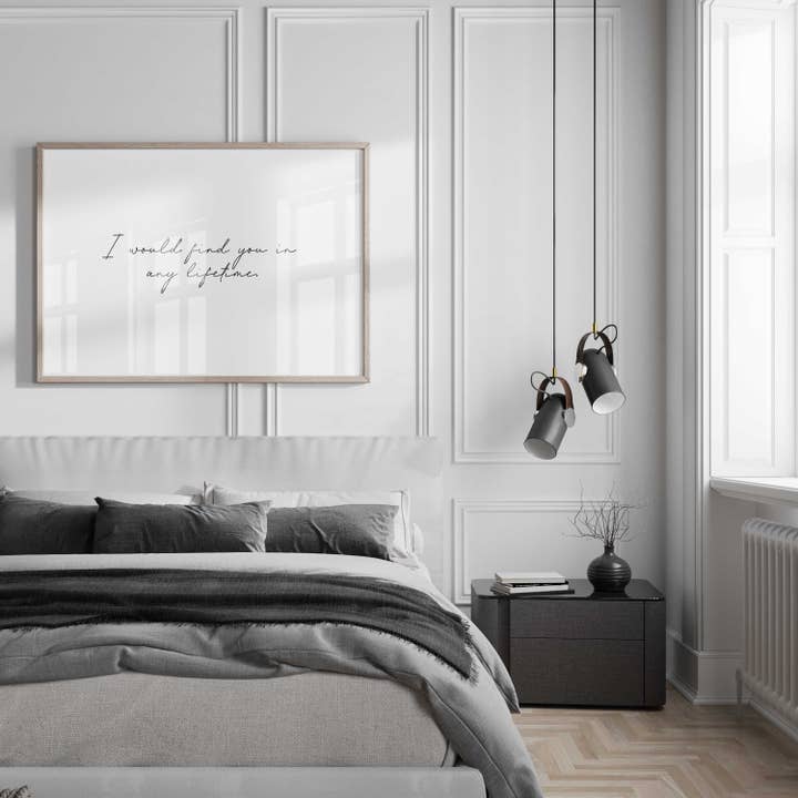 D'LUXE PRINTS - Wholesale Art Print - I Would Find You In Any Lifetime – Script Typography Print3