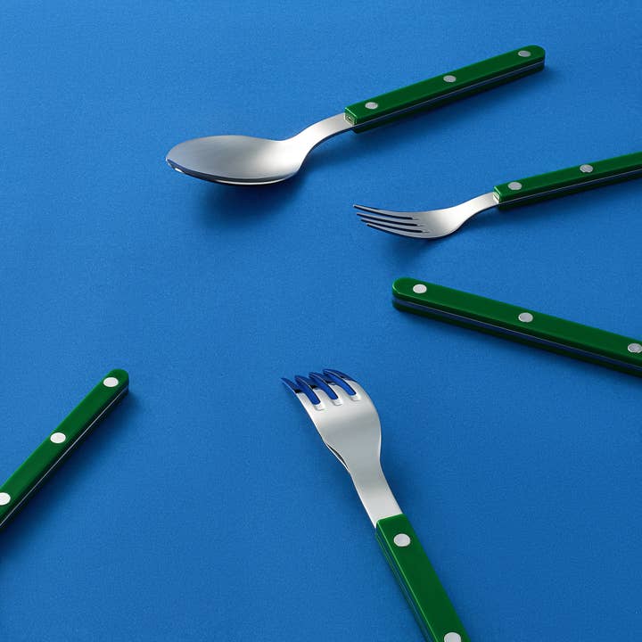 The Wine Savant / Khen Glassware - Wholesale Flatware Set - Khen Green Cutlery Set of 20 – 18/8 Stainless Steel Flatware