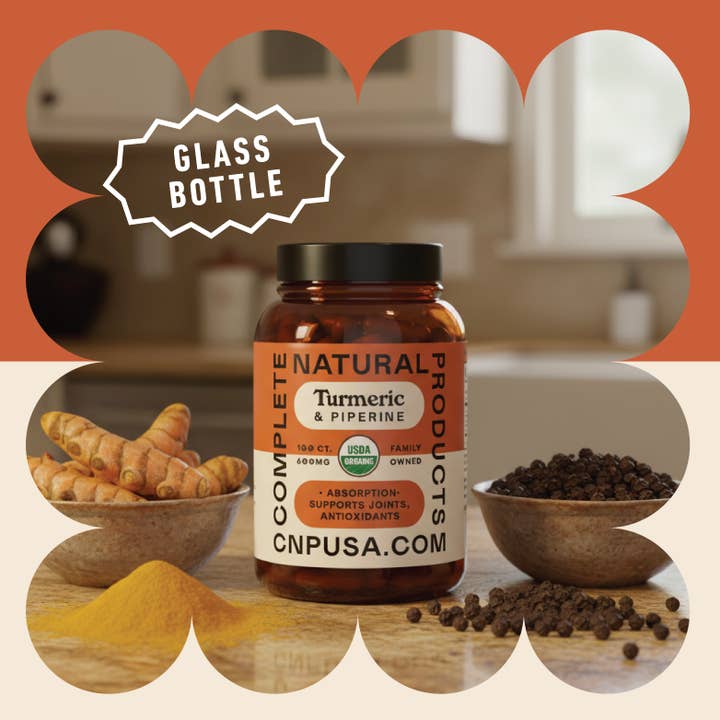 Complete Natural Products - Wholesale Oral supplement/vitamin - Organic Turmeric & Black Pepper Capsules3