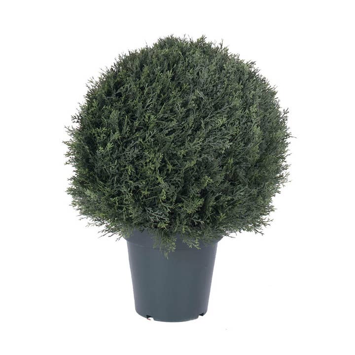 Vickerman 20" Uv Pond Cypress Ball In Pot for wholesale by Vickerman