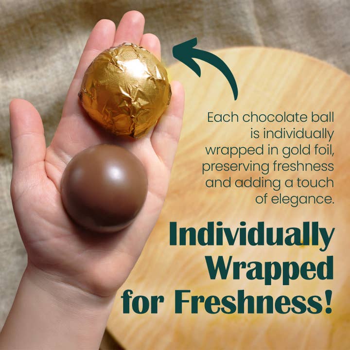 Ceres Gourmet - Wholesale Chocolate Covered Sweets - Dubai Pistachio Kunafa Chocolate Bite-Size Balls 9.8 oz - 7 Pcs