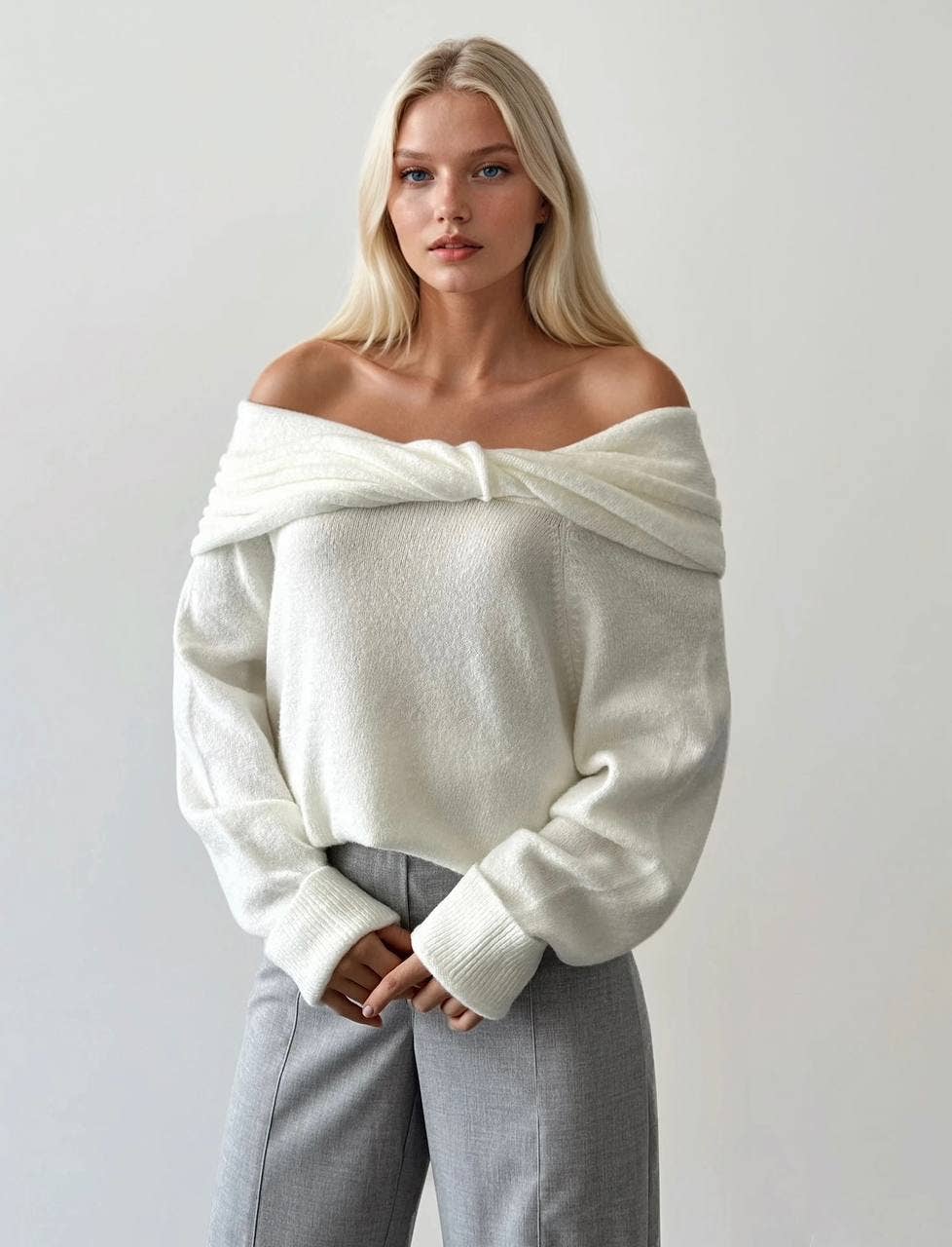 Anaz – Pulôver - Mulher por atacado – Camisola de Malha Reversível