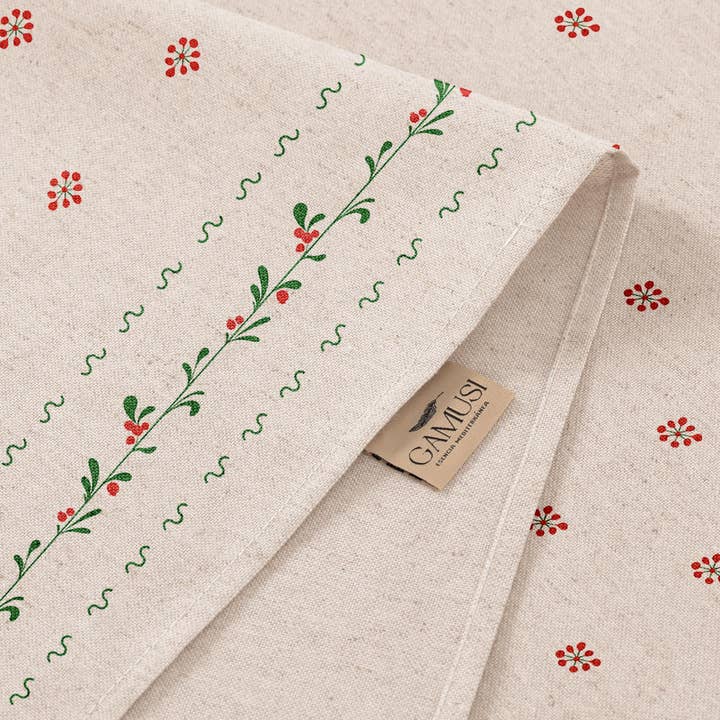 GAMUSI - Wholesale Tablecloth - AUREL soft linen Christmas jacquard tablecloth3