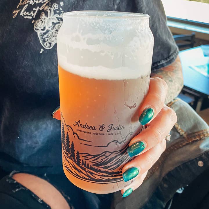 Wilde Nomad - Wholesale Beer Glass/Mug - Adventure Beer Glass- 18 oz. Beer Glass -pint, camping