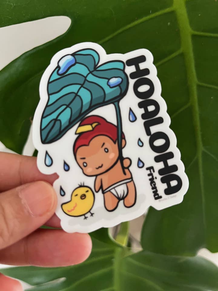 HOALOHA Menehune Vrienden Sticker voor wholesale door Island Stickers & More / Yuriko J. Design