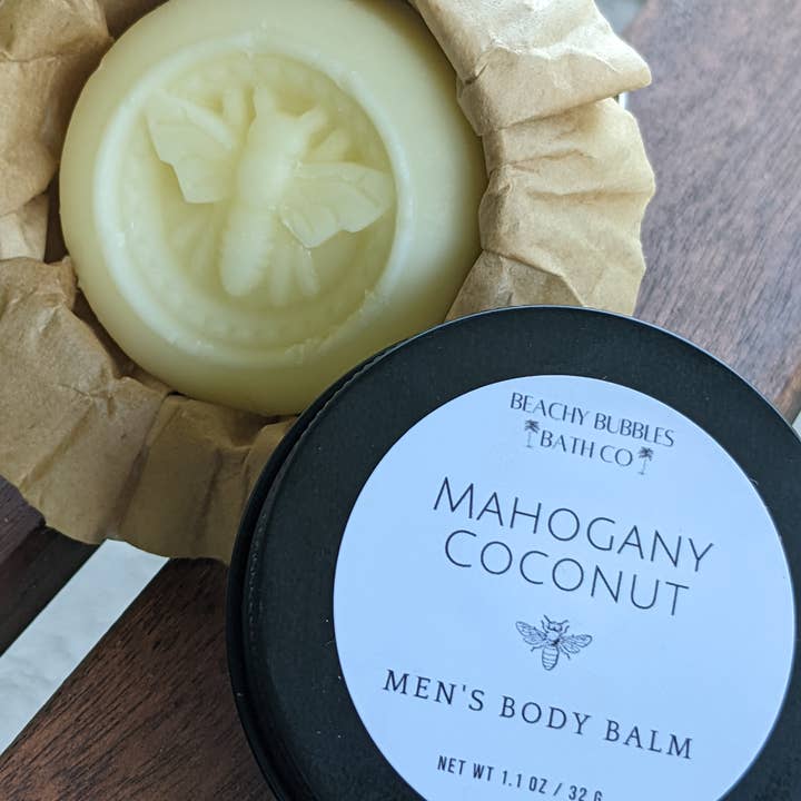 Beachy Bubbles Bath Co - Wholesale Bath & Body Set - Men's - Mahogany Coconut Men's Skin Care Set 5