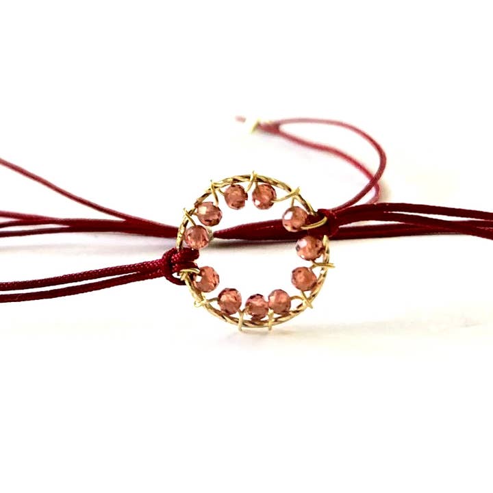 Armband - Medizinrad - Granat für den Großhandel von MundoconAlma*