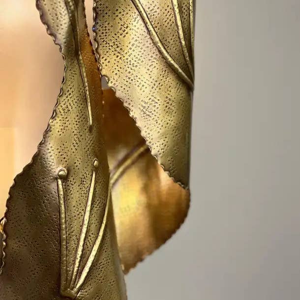 Arel Lighting - Wholesale Sconce - Nisia Hammered Brass Wall Sconce3