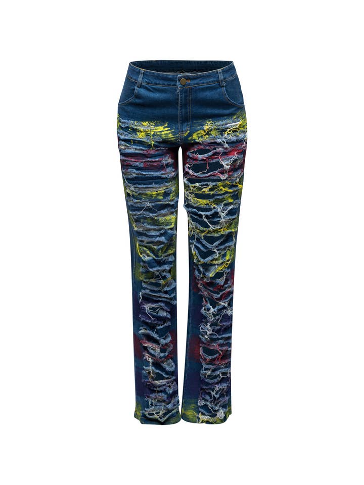 Pantalones vaqueros desgastados para venta al por mayor de K Too