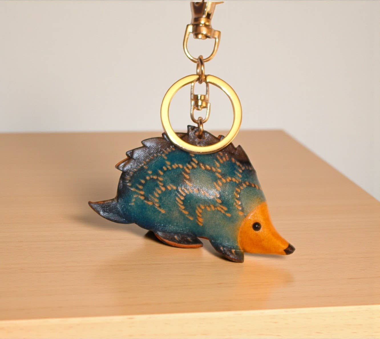 Sunflower Handmade leather inc - Vendita all'ingrosso Portachiavi - Donna - Portachiavi Riccio in Pelle Fatta a Mano KC41431