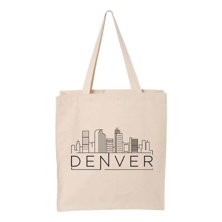 Skyline Denver Colorado Tote Bag for wholesale by Lucky Luna Apparel