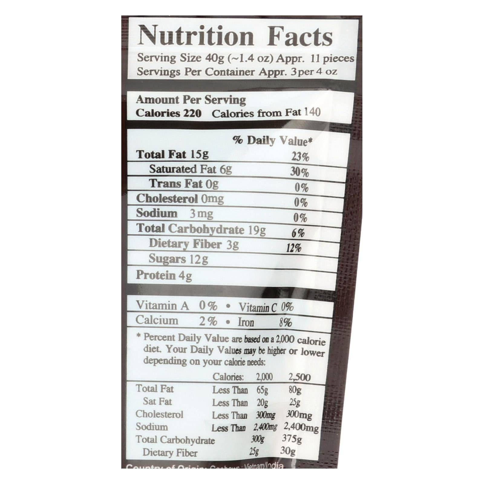 Everyday Supply Co - Wholesale Chocolate Covered Sweets - Next Organics Cashews, Dark Chocolate  - Case of 6 - 4 OZ1