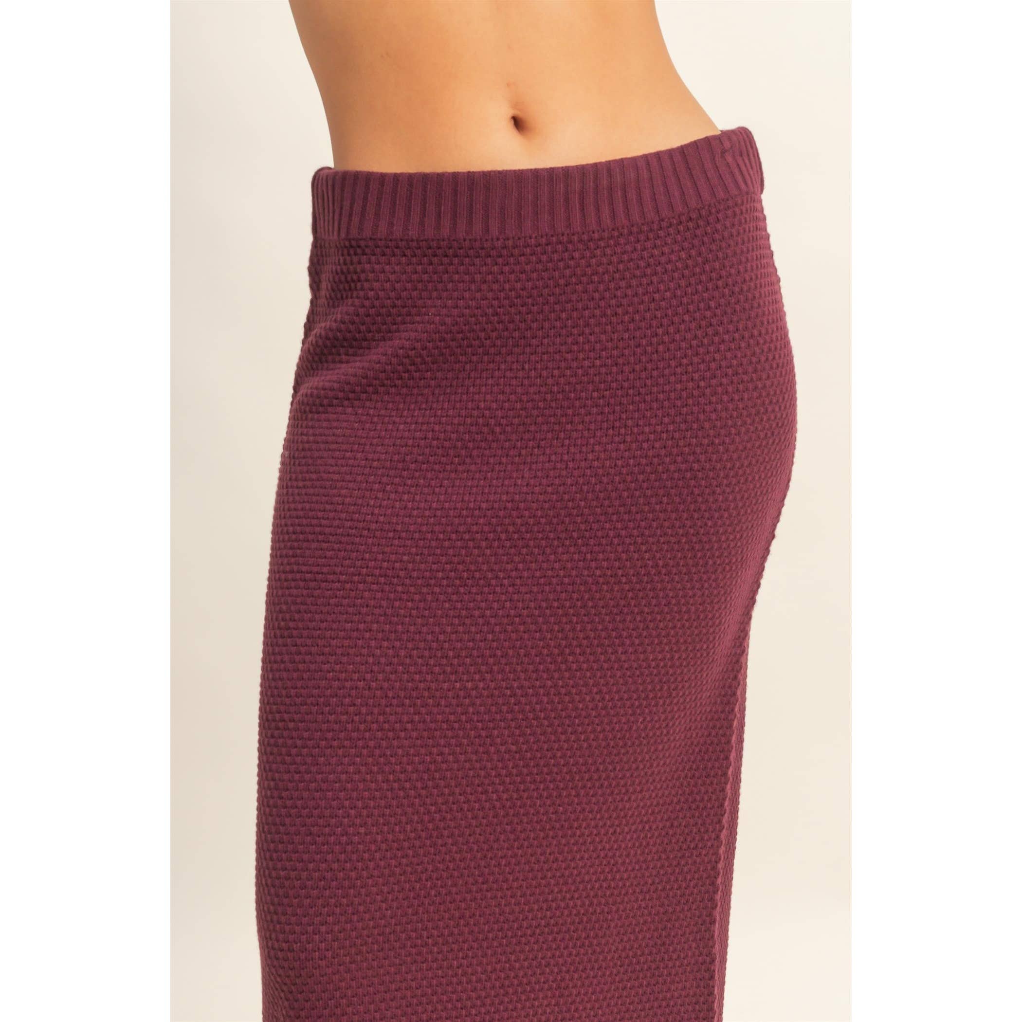 Double Zero - Wholesale Top & Skirt Set - Women's - Textured High Neck Sweater & Skirt Set21