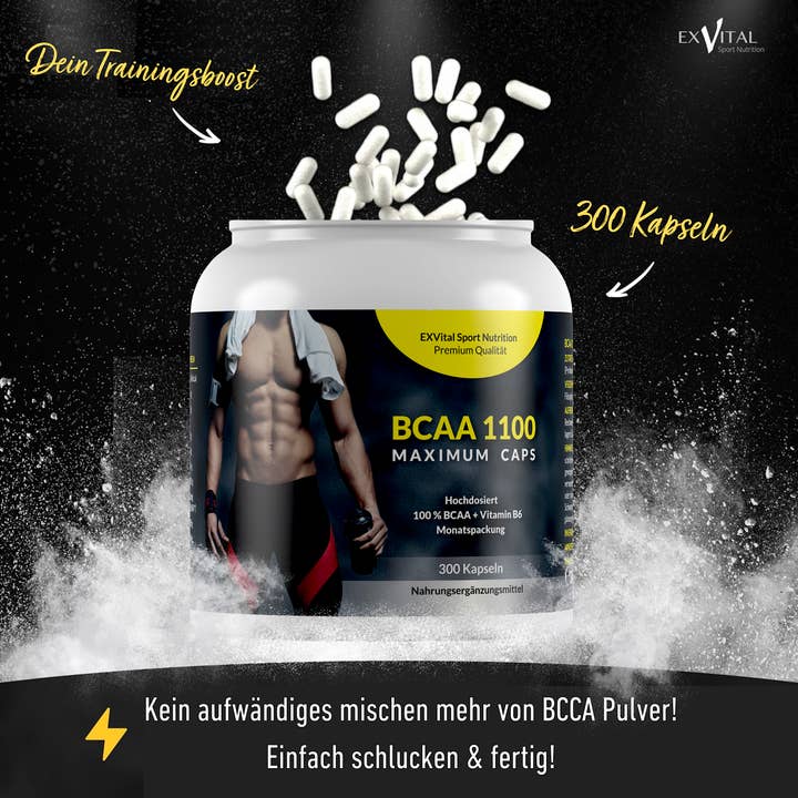 EXVital – wholesale Oral supplement/vitamin – EXVital BCAA 1100 Maximum Caps, Amino Acid