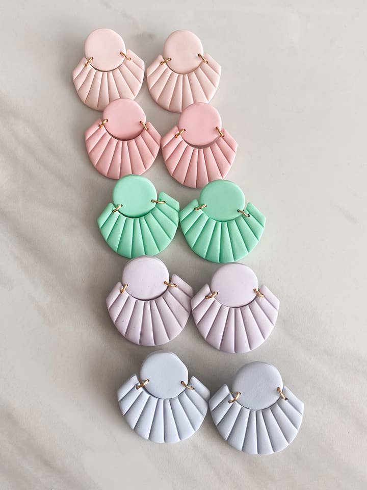 Luxurious Polymer Clay Earrings - The Shellie for wholesale by Little Nellie Belles