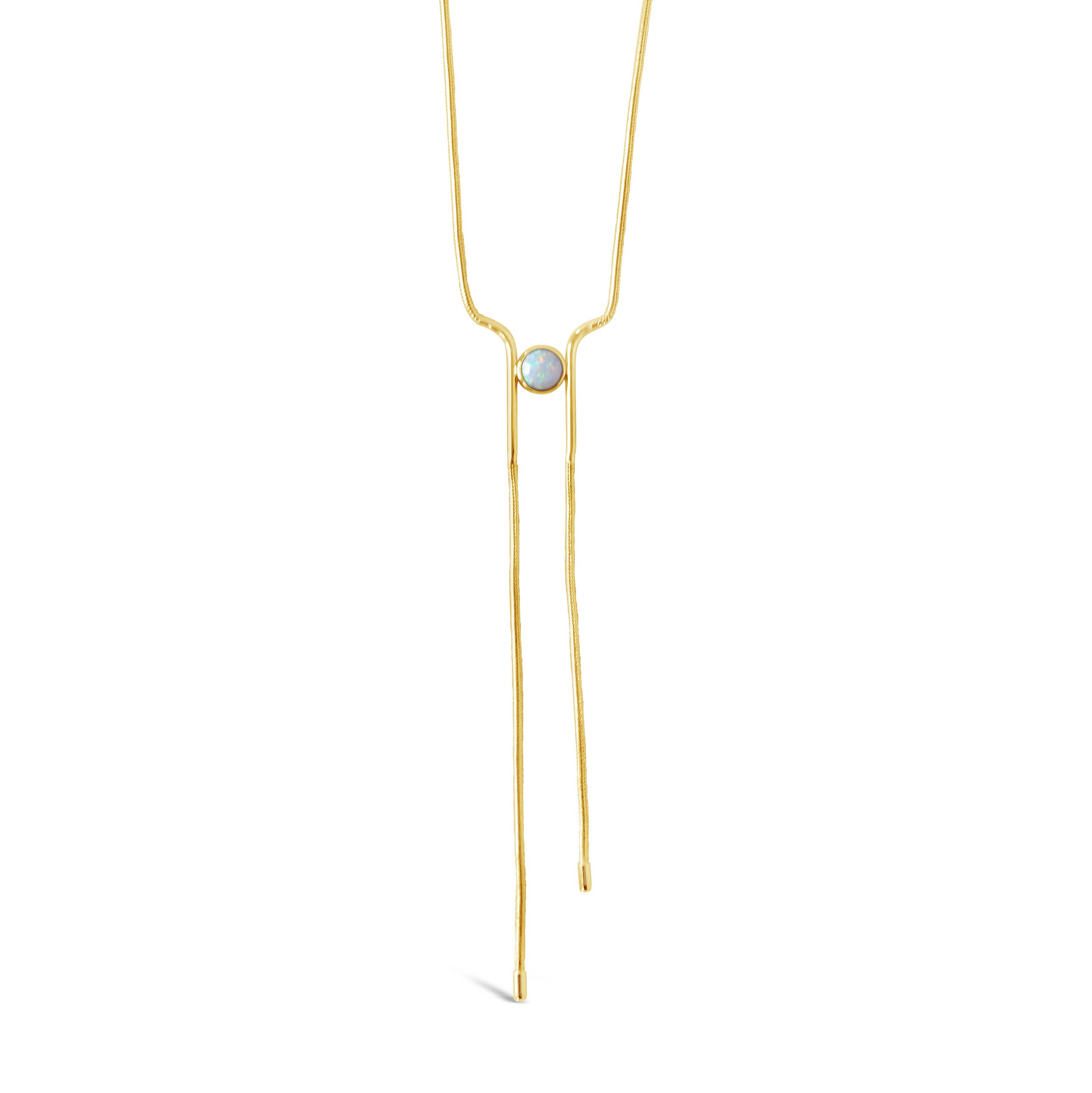 Glamrocks Jewelry - Wholesale Y-Neck/Lariat Necklace - Ocean Drive Bolo- Opal- Gold1