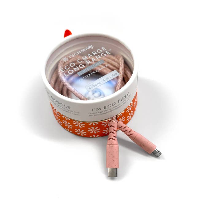Tech Candy - Wholesale Charging Cable - ECO CHARGE LONG RANGE™ 6' WOVEN USB-C CABLE