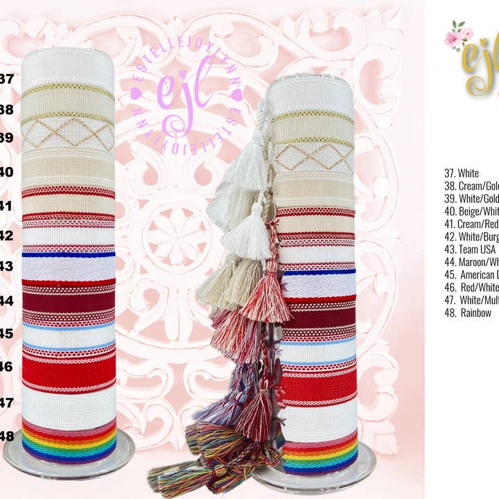 EstelleJoyLynn, LLC - Wholesale Woven/Braided Bracelet - FOOTBALL Team School Spirit Game Day Embroidered Bracelet