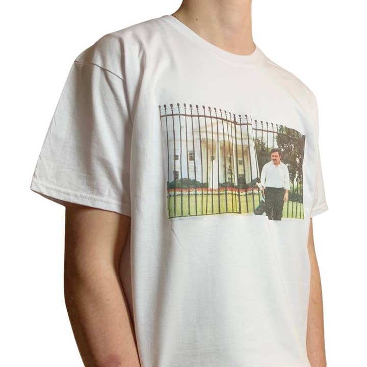 ZZZEBRAAA LIMITED - Wholesale Screen Printed T-Shirt - Unisex - Pablo Escobar White House T-Shirt2