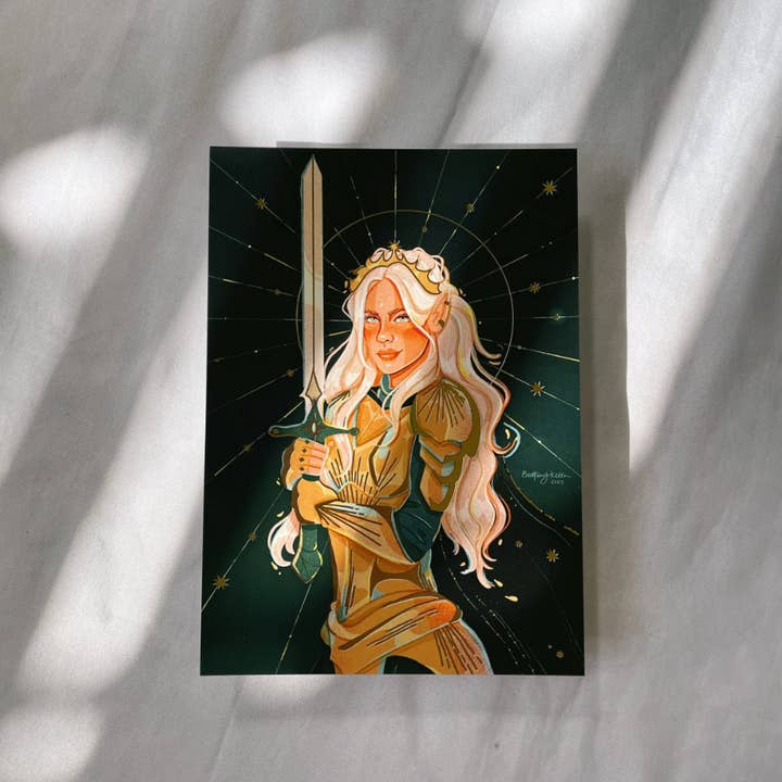 Brittany Keller Art - Wholesale Art Print - Aelin Gold Foil Print