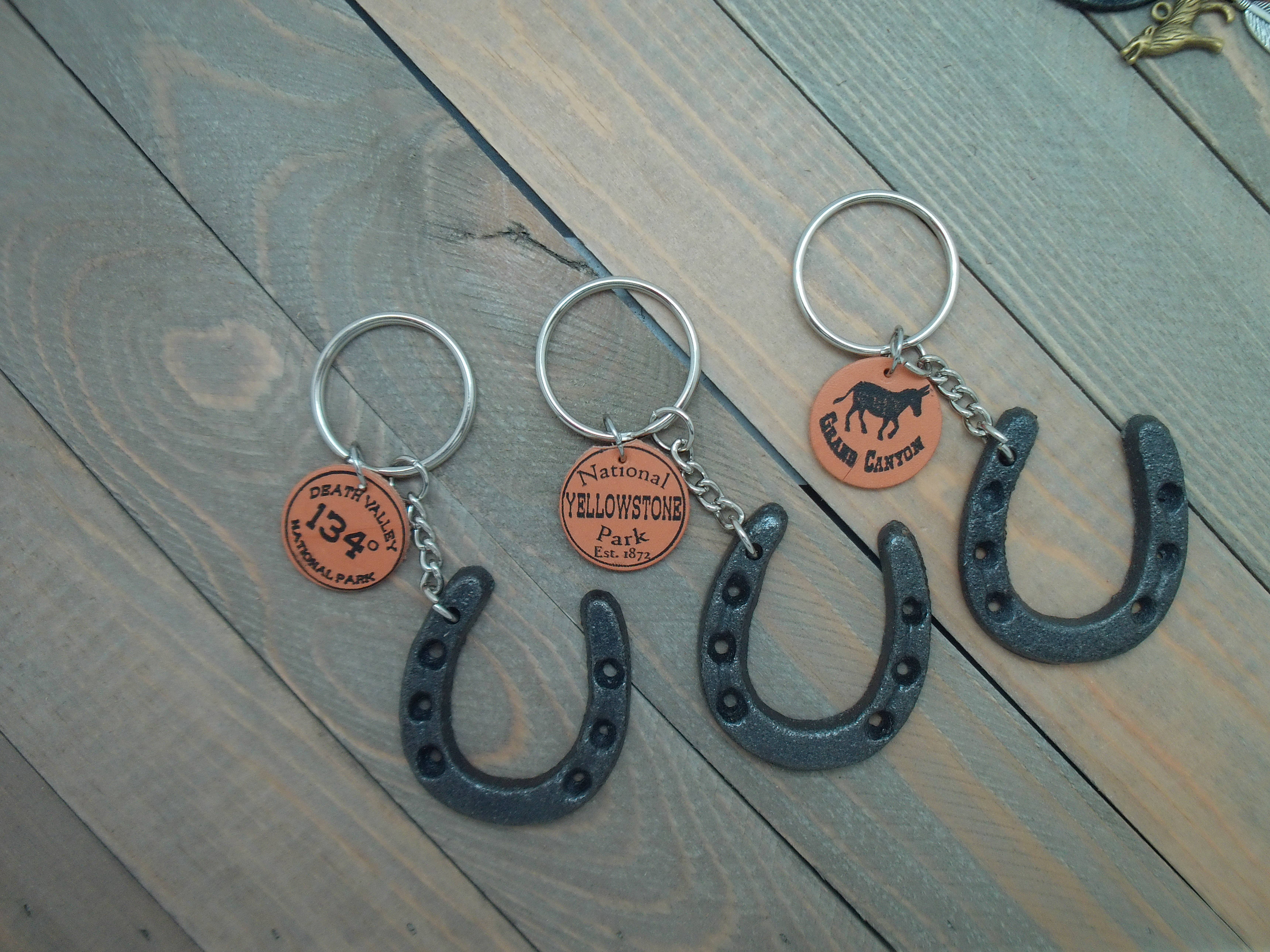 The Lucky Horse Company - Wholesale Keychain - Unisex - Western Lucky Horseshoe Key Chain (Set of 12) Best Sellers!1