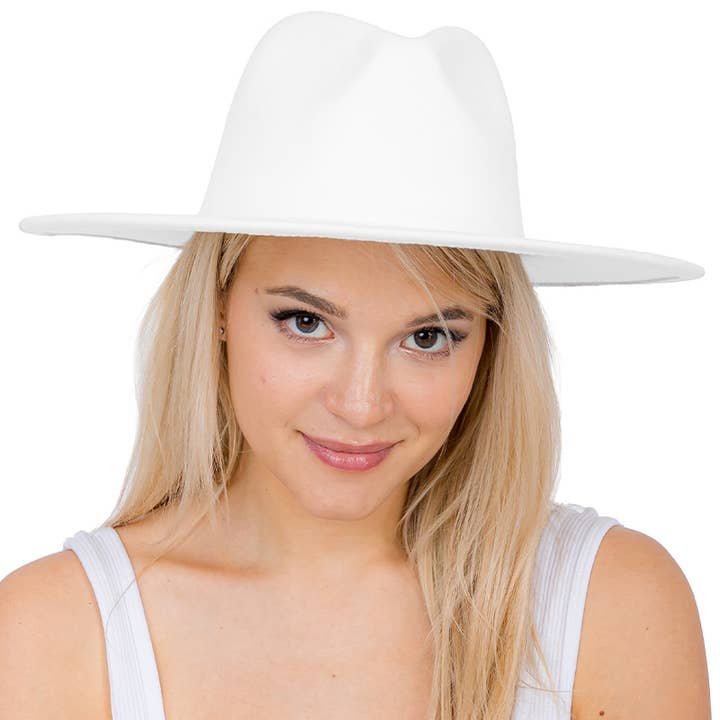 Cap Zone – Großhandel Fedora-Hut – Damen – Solider, schlichter Rancher-Hut mit breiter, flacher Krempe2