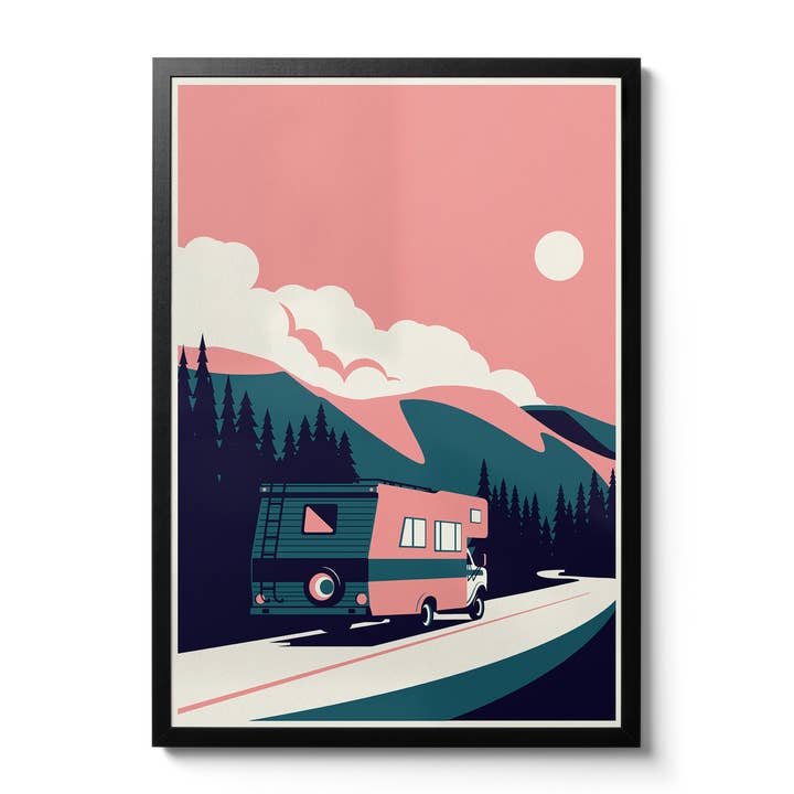 Summertime Travel RV - Giclée Print for wholesale by Telegramme Paper Co.